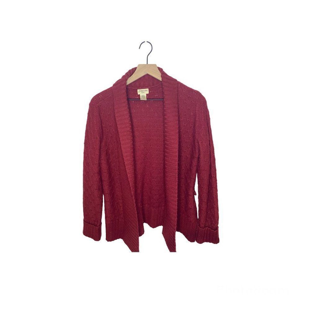 St. John's Bay Red Sweater Knit Cardigan
